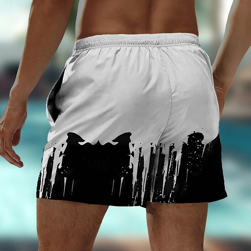 Men's Big Eyes Halloween Costumes Monster Swim Shorts Board Shorts Swimming Trunks Mid Waist Fashion Streetwear Designer Casual Daily Holiday Drawstring Pocket Elastic Waist Designer Clothing Apparel2