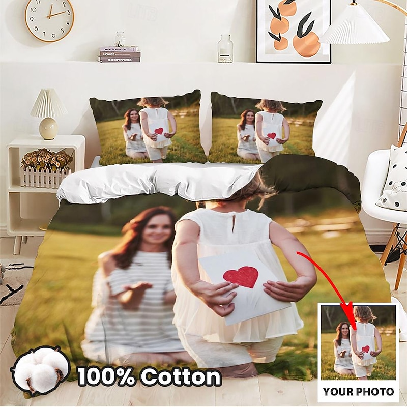 Graduation 100% Natural Cotton Customised Printed Bedding Set Best Graduation Gift Personalized Gift Duvet Cover Set Bedding Set Friends, Family2