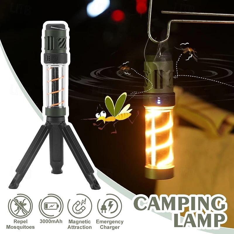 Portable Mosquito Repeller with Camping Light – Rechargeable Magnetic Mosquito Repellent Lamp for Fishing, Hiking, and Tents