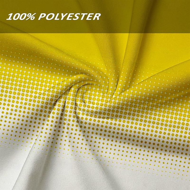 Men's Polka Dot Polo Shirts Golf Shirt Short Sleeve Polo Shirts Collared Shirts Vacation Wear Formal Wear Festival Wear Buttons 3D Print Spring & Summer Light Yellow Lake blue4