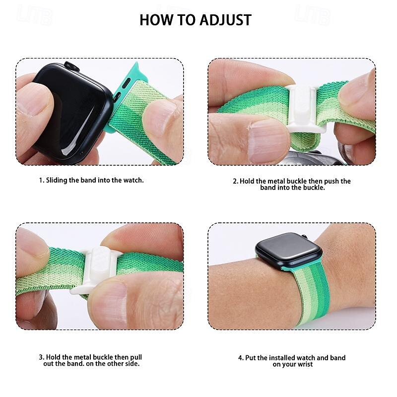 Sport Band Compatible with Apple Watch band 38mm 40mm 41mm 42mm 44mm 45mm 49mm Elastic Adjustable Nylon Strap Replacement Wristband for iwatch Ultra 2 Series 9 8 7 SE 6 5 4 3 2 13