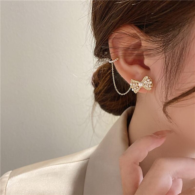 1 Pair Drop Earrings Ear Cuff For Women's Party Evening Gift Date Alloy Fancy Fashion Daisy4
