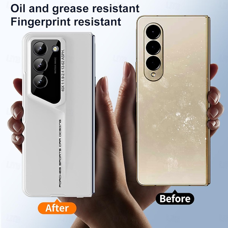 Phone Case For Samsung Galaxy Z Fold 6 Z Fold 5 Z Fold 4 Back Cover with Screen Protector Full Body Protective Shockproof Armor PC4