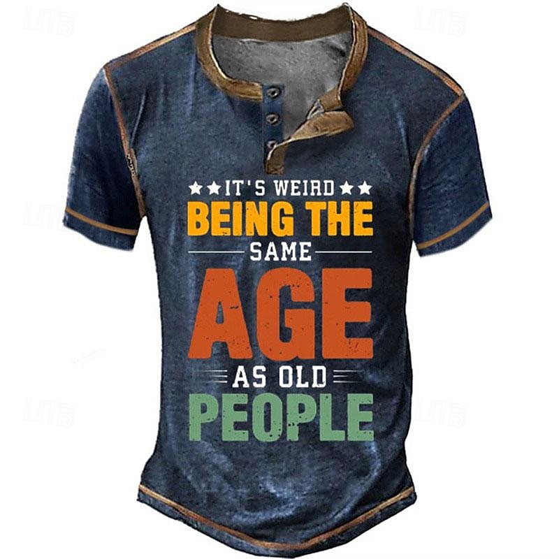 Men's Funny Aging Humor Short Sleeve Graphic Tee: 