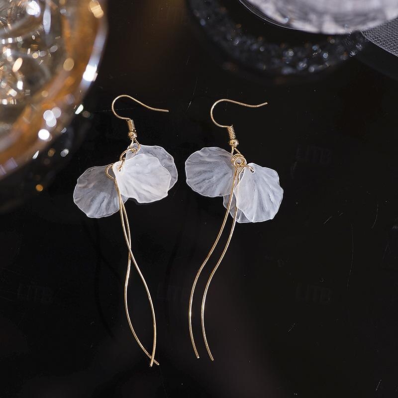 1 Pair Drop Earrings Hanging Earrings For Women's Birthday Party Evening Gift Alloy Drop Fashion Petal2
