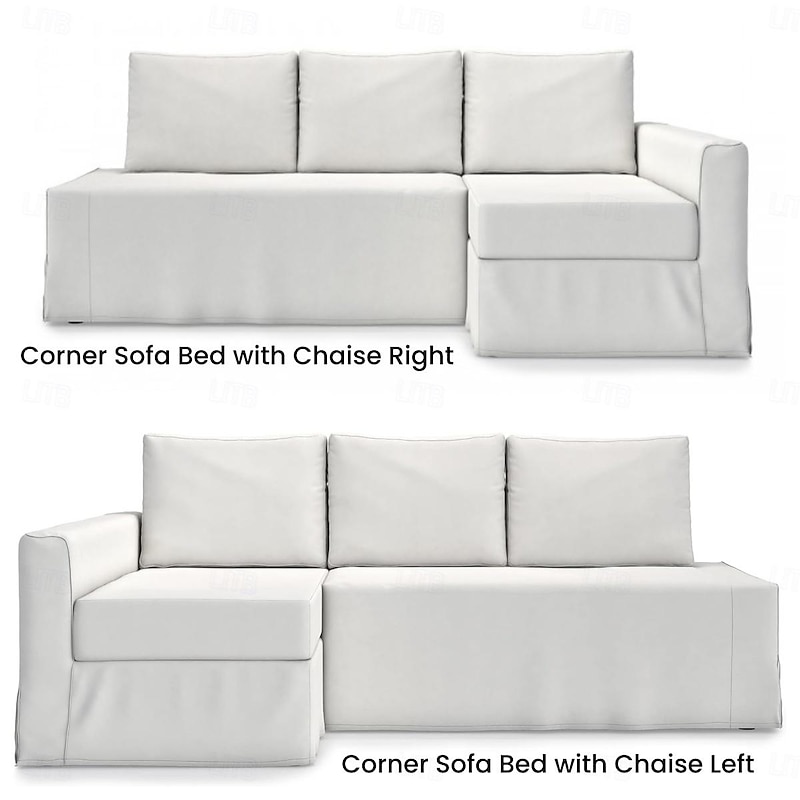 100% Cotton Sofa Cover with Storage Slipcovers Quilted Sofa Bed Cover Solid Color  FRIHETcover LITB PRIME cover3