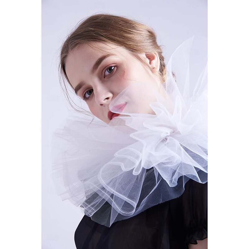 Retro Vintage Rococo Baroque Ruff Collar Neck Collar Fancy Dress Women's Royal Halloween Carnival Carnival of Venice Adults' Neckwear3