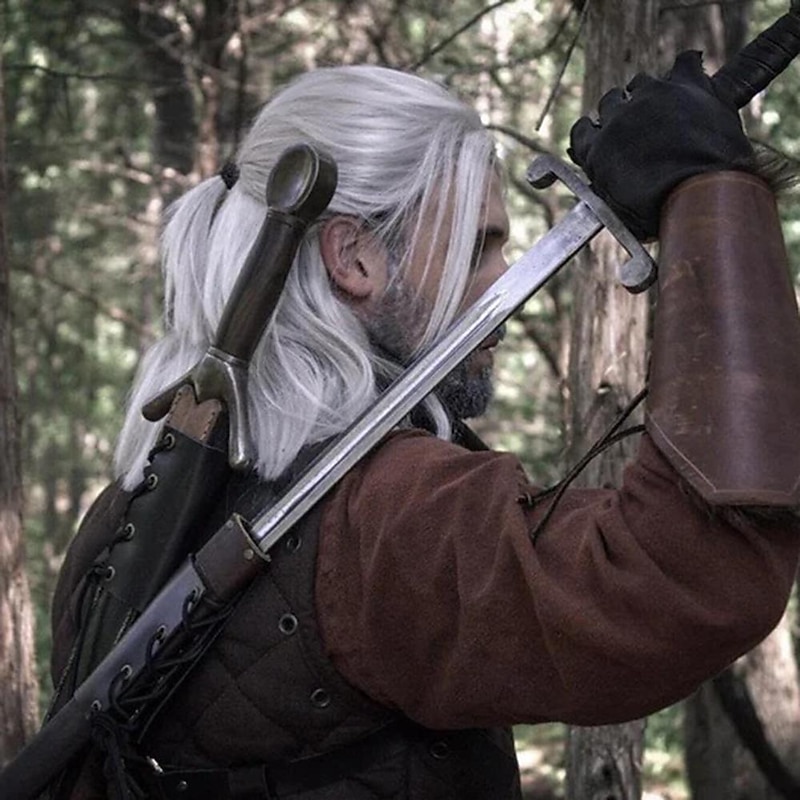 Medieval Renaissance Steampunk Cosplay Costume Scabbard Sword Holder Warrior Viking Celtic Knight Fancy Dress Men's Women's Pirate Fantasy Halloween Masquerade Performance Stage LARP Adults' Sscabbard4