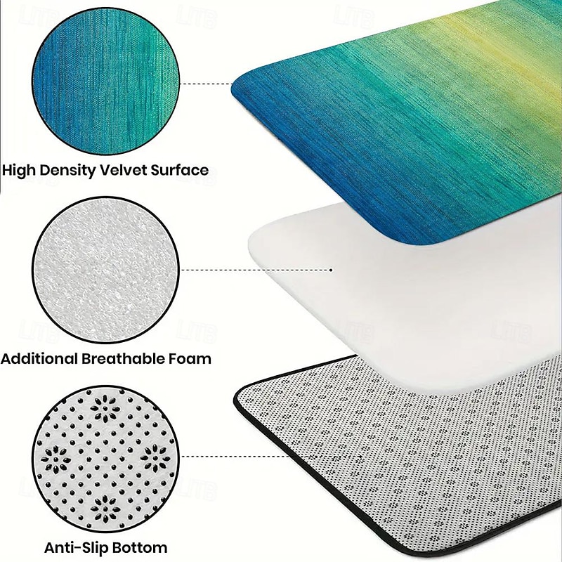 Gradient Color Area Rug Kitchen Mat Non-Slip Oil Proof Floor Mat Livingroom Rug Indoor Outdoor Mat Bedroom Decor Bathroom Mat Entrance Rug Door Mat3