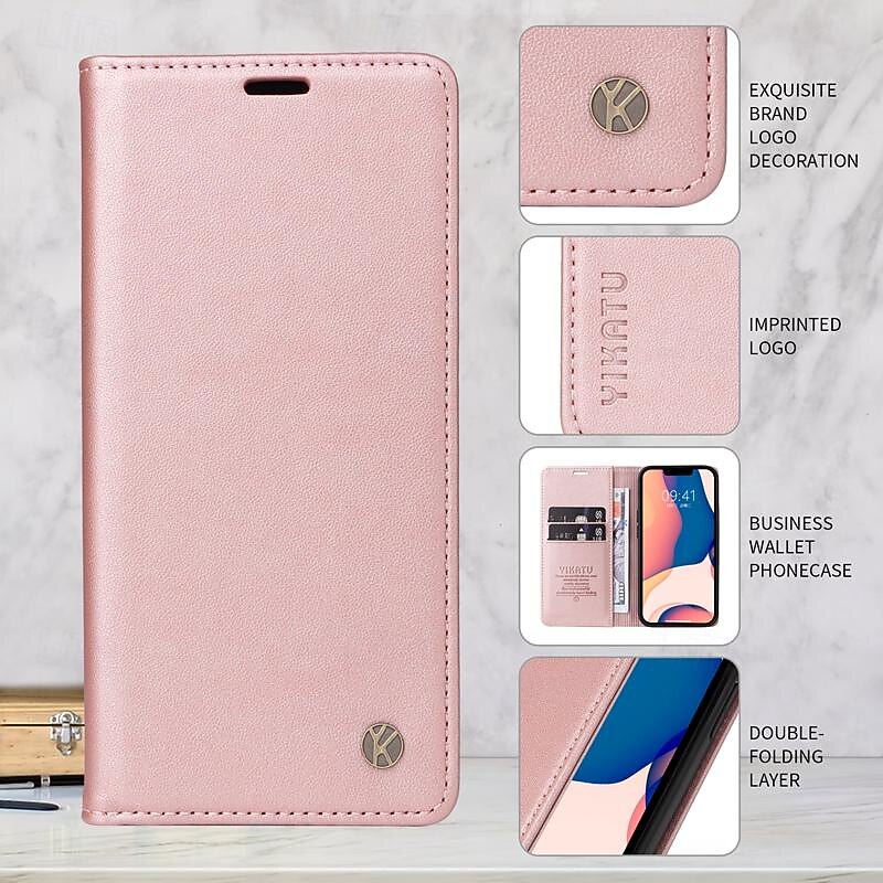 Phone Case For Samsung Galaxy S25 S24 S23 S23 FE S22 S21 Ultra Plus A55 5G A35 5G A25 A15 Wallet Case Magnetic Full Body Protective Kickstand Retro TPU PU Leather3