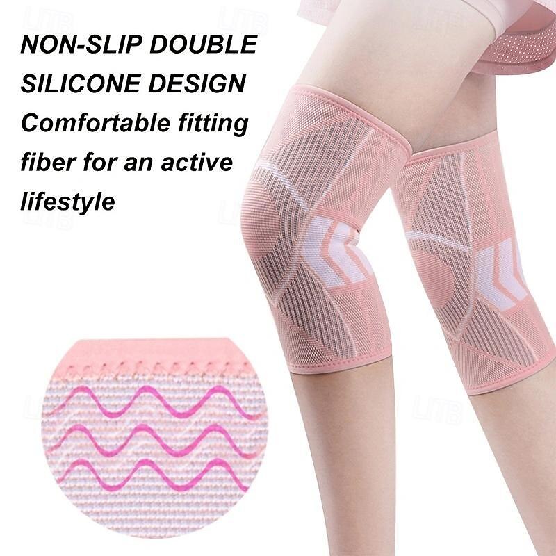 Unisex High-Elastic Knee Pads with Breathable, Non-Slip Design for Comfortable Outdoor Sports Protection - Available in Various Sizes4