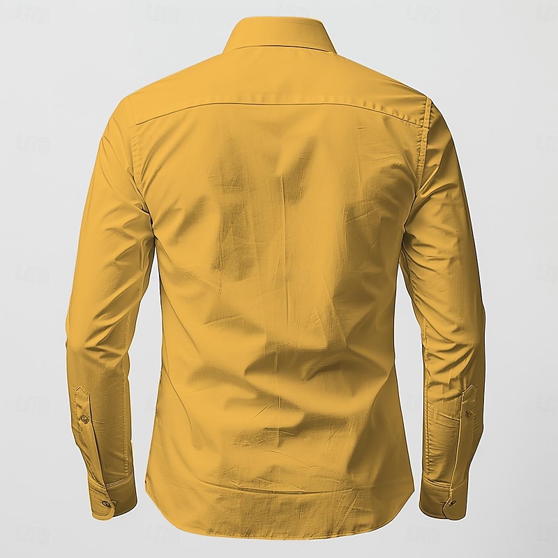 Men's Horse Shirt Western Shirt Cowboy Shirt Long Sleeve Western Style Work Street Causal Summer Spring Fall Turndown Yellow2