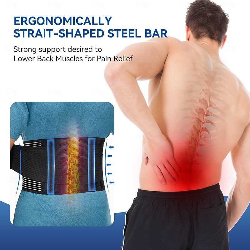 Back Brace for Men Lower Back Back Support Belt For Women Breathable Lower Back Support Belt Pain Relief With 6 Stays for Heavy Lifting Herniated Disc Sciatica2