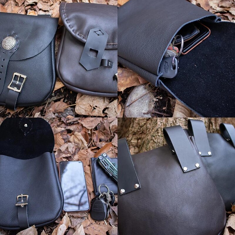 Medieval Renaissance Steampunk Cosplay Costume Belt Pouch Warrior Viking Celtic Knight Fancy Dress Men's Women's Halloween Masquerade Performance Stage LARP Adults' Bag All Seasons2