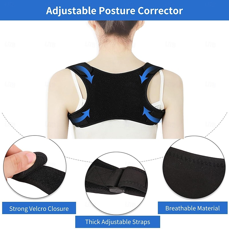 Posture Corrector for Women, Back Brace for Men, Adjustable Posture Corrector, Shoulder Brace, Back Posture Corrector Women, Back Pain Relief, Posture Brace, Back Straightener, Upper Back Support2