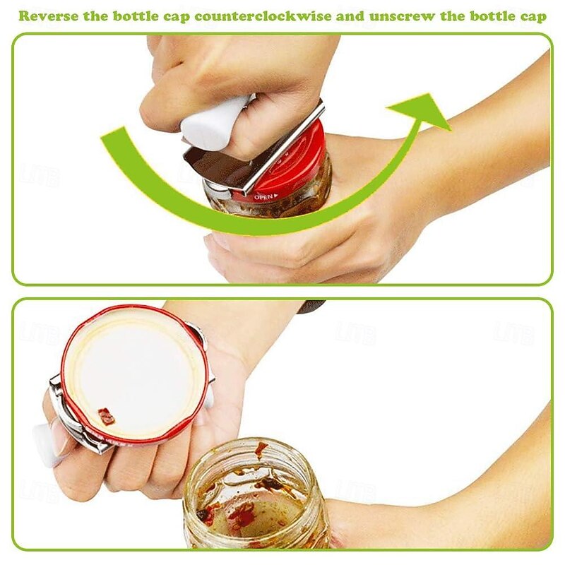 Adjustable Stainless Steel Jar Opener: Easy on Arthritic Joints, Quick Bottle Opening for Seniors, Tin Lid Opener3