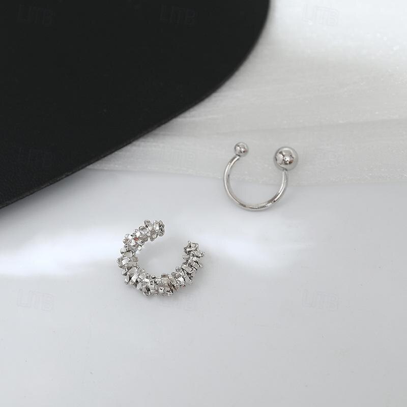 1 Pair Ear Cuff For Women's Wedding Gift Date Alloy Fancy Fashion Diamond4