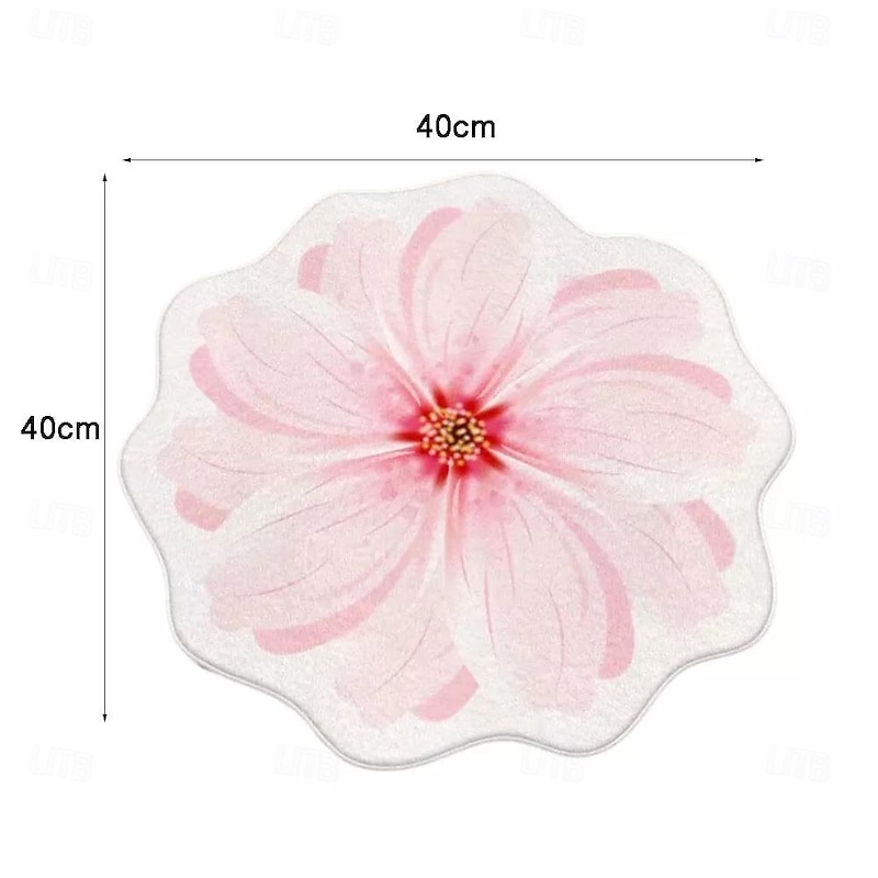 Area Rugs Flower Shaped Rugs Simple 3D Big Flower Carpet Washable Floor Mats3