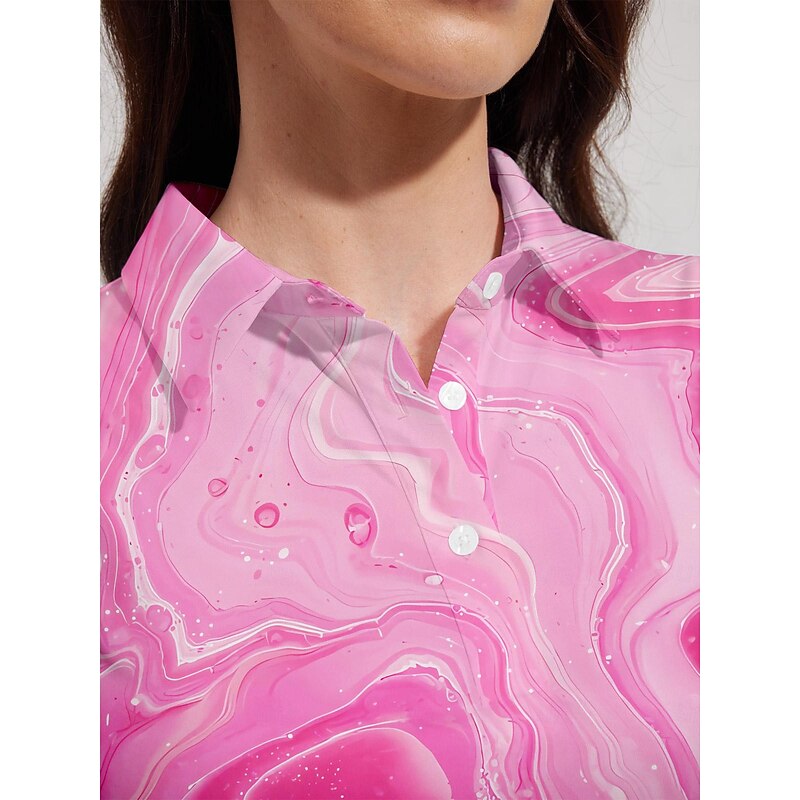 Women's Golf Polo Shirt Pink Short Sleeve Top Ladies Golf Attire Clothes Outfits Wear Apparel3