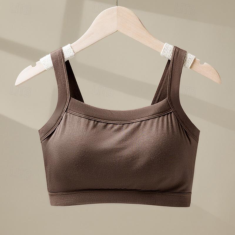 Women's Camisole Tank Top Basic Sleeveless Regular Tops Crew Neck Black White Brown Gray Summer2