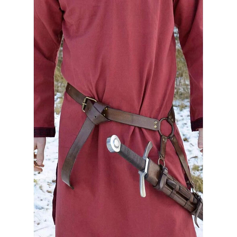 Medieval Renaissance Steampunk Cosplay Costume Scabbard Sword Holder Warrior Viking Celtic Knight Fancy Dress Men's Women's Celtic Viking Halloween Masquerade Performance Stage LARP Adults' Sscabbard2
