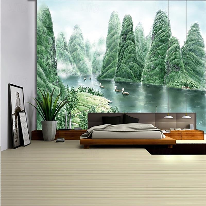 Chinese Painting Hanging Tapestry Wall Art Large Tapestry Mural Decor Photograph Backdrop Blanket Curtain Home Bedroom Living Room Decoration3