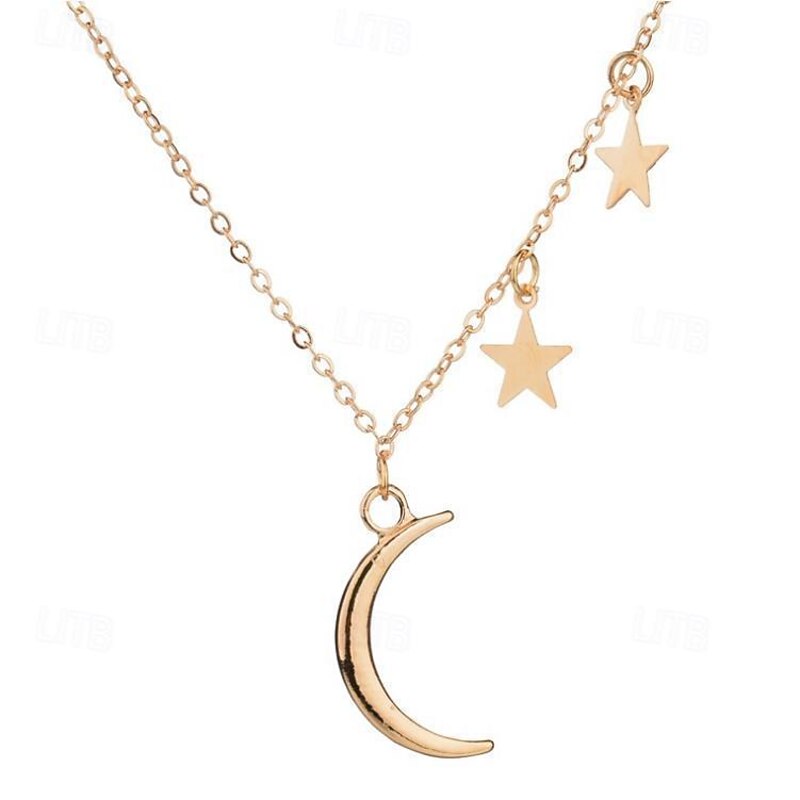 Necklace For Women's Party Evening Gift Birthday Party Alloy Moon Star4