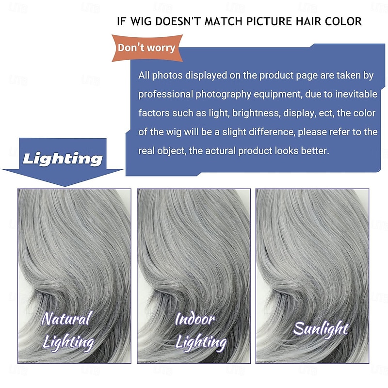 Silver Ash Brown Grey Wigs for White Women Medium Length Layered Silver Gray Wavy Wig with Bangs Natural Looking Heat Synthetic Side Part Gray Wigs for Daily Party Use Salt and Pepper Wigs for Women3