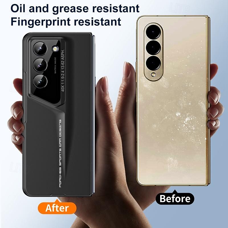 Phone Case For Samsung Galaxy Z Fold 7 Z Fold 6 Z Fold 5 Z Fold 4 Flip Cover with Screen Protector Camera Lens Protector Shockproof Retro PC3