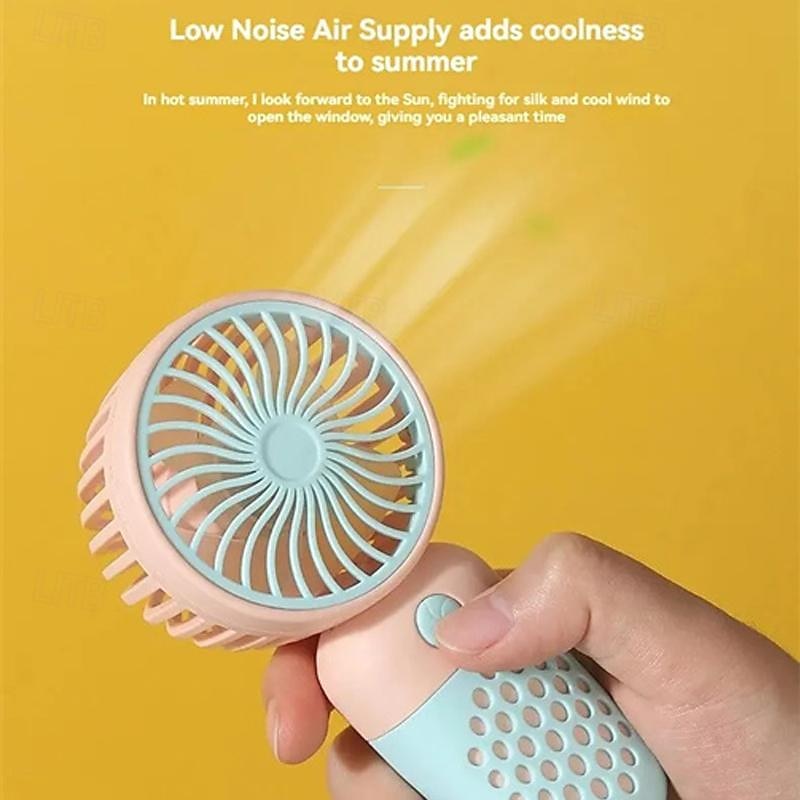 2024 New Handheld Charging Fan Cartoon Cute Small Student Charging Small Fan Portable Mini USB Fan Mini Pocket4