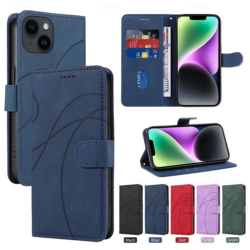 Phone Case For iPhone 17 Pro Max 17 Air 16 15 14 Pro Max Plus 13 12 11 Pro Max Mini Wallet Case Magnetic Full Body Protective Kickstand Geometric Pattern TPU PU Leather