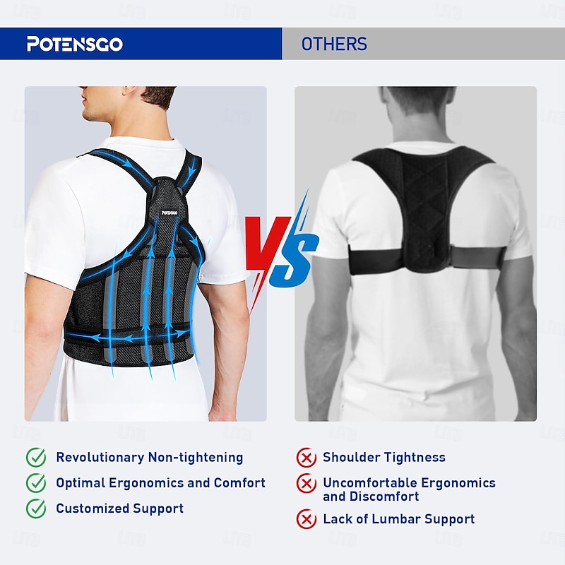 Back Brace Posture Corrector for Men  Women Adjustable Full Back Support, Shoulder Straightener, Upper Lower Back Pain Relief - Scoliosis, Hunchback, Hump, Thoracic, Spine Corrector4
