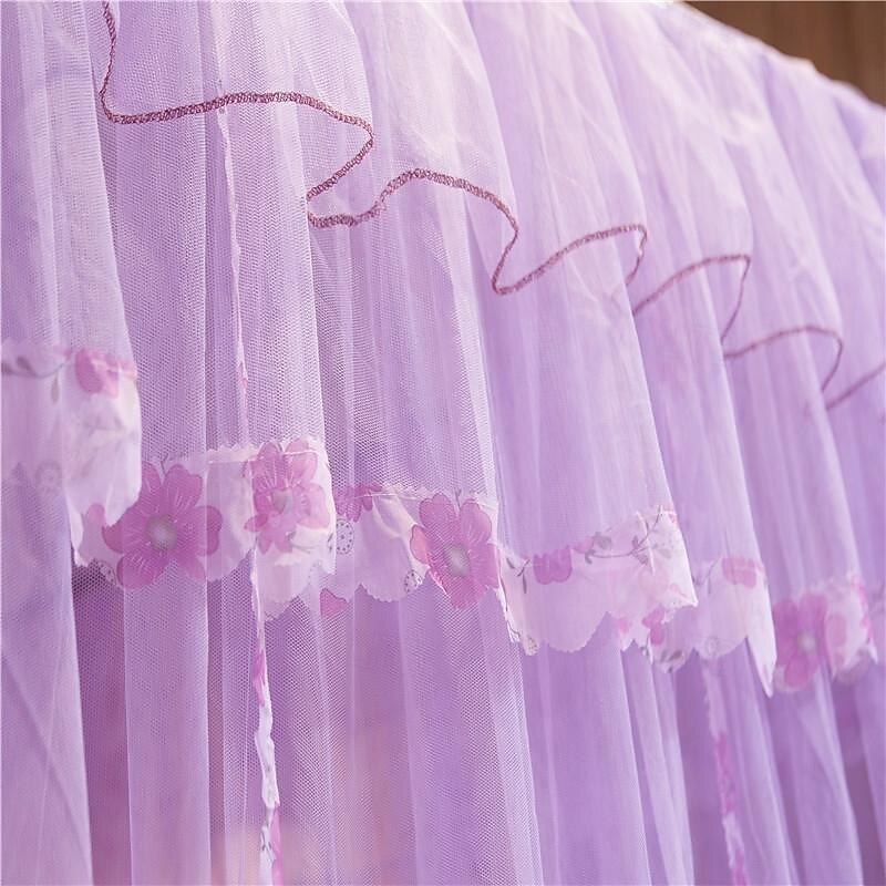 79inch Mosquito Net for Bed with Stainless Steel Bracket Increase Space Gorgeous Mosquito Net Tent Heightening Enlarge Encryption Dustproof3