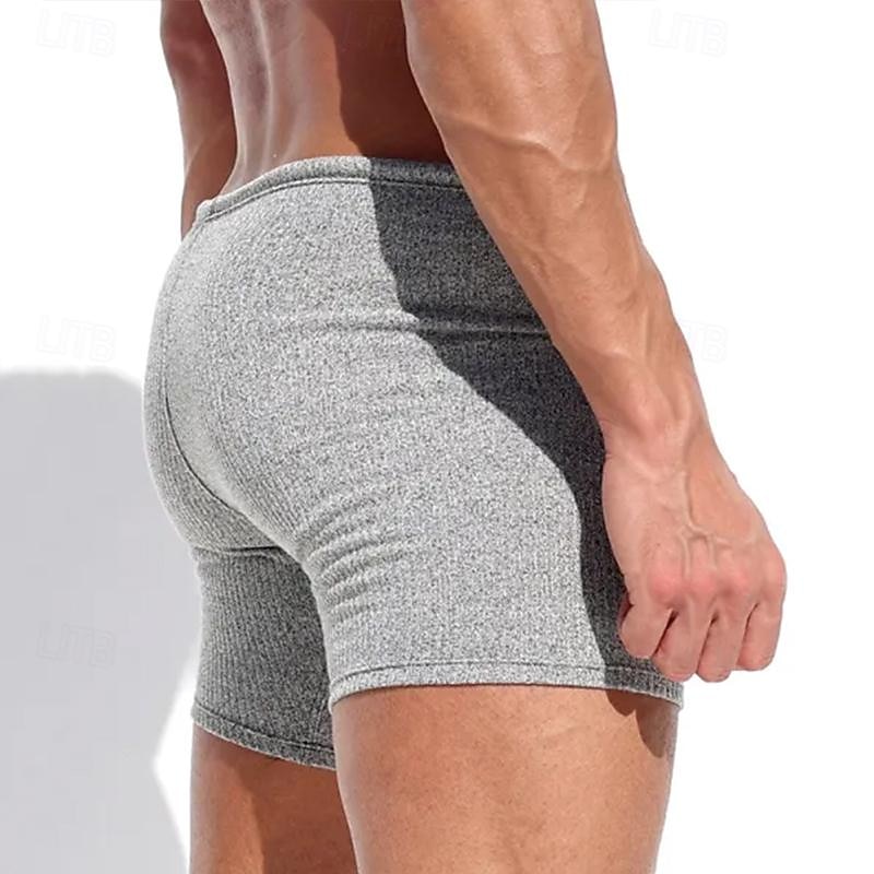 Men's Sweat Shorts Shorts Bermuda shorts Drawstring Elastic Waist Plain Comfort Sports Short Yoga Daily Gym Athleisure White Khaki Micro-elastic2
