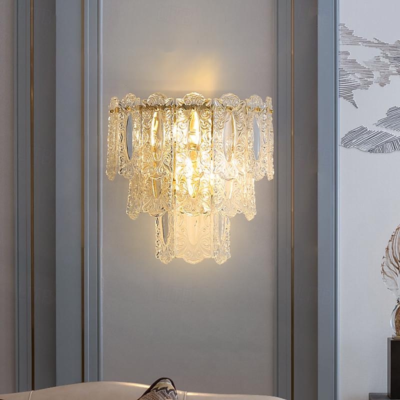 Crystal Indoor Modern Nordic Style Indoor Wall Lights Living Room Bedroom Iron Wall Light 110-120V 220-240V