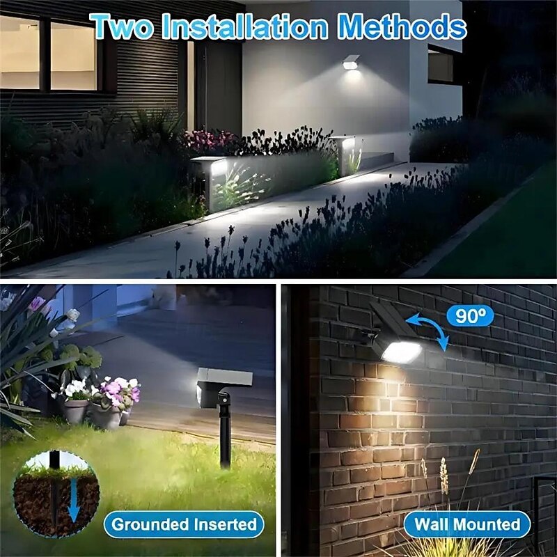 Solar Outdoor Light, 48LED Solar Spot Light Powered Lawn Light, Outdoor Channel Light Waterproof Light Road Mounted Light Garden Courtyard Lane Lighting Wedding Holiday Party Atmosphere Light  1PC4