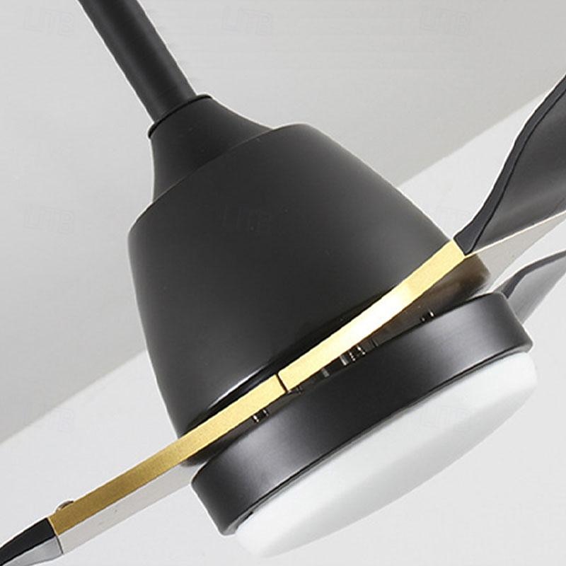 LED Ceiling Fan 1-Light 105 cm Single Design Island Design 3-Color-Light Metal Electroplated Painted Finishes Modern Nordic Style Bedroom 110-240V3