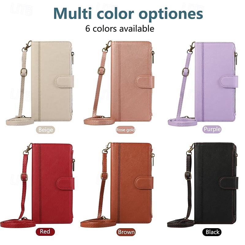 Phone Case For Samsung Galaxy S25 S24 S23 S23 FE S22 S21 Ultra Plus A55 5G A35 5G A25 A15 Wallet Case with Stand Holder Magnetic Zipper Retro TPU PU Leather2