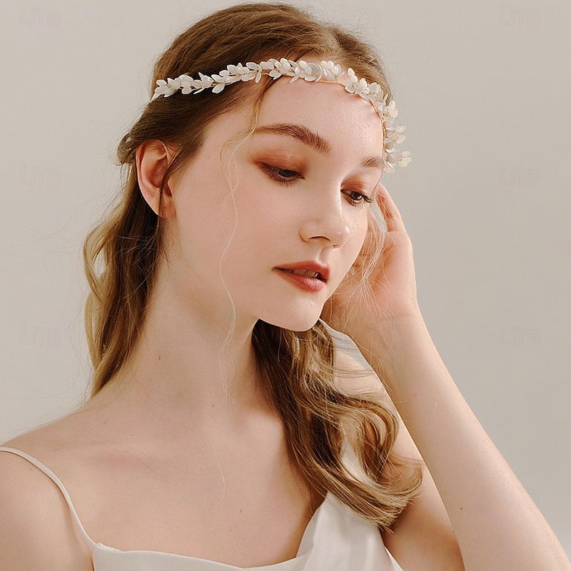 Crown Tiaras Headbands Headpiece Alloy Wedding Cocktail Vintage Luxury With Faux Pearl Ribbons Headpiece Headwear2