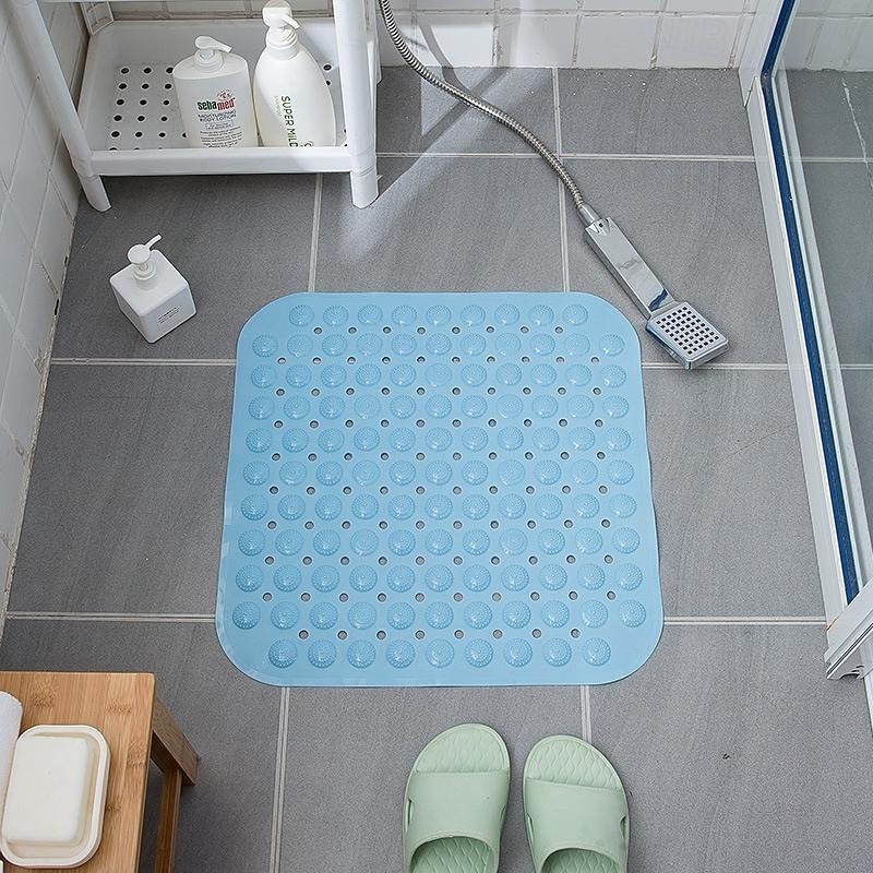 Shower Mats Rubber Shower Mat with Drain Hole - Non-Slip Bathtub Mat for Bathroom, Anti-Mildew, Quick-Drying, Comfortable and Safe for Kids and Elderly3