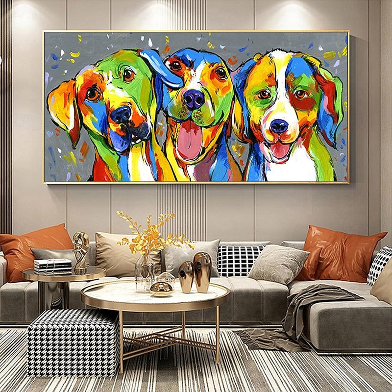 Mintura Handmade Abstract Cow Aniaml Oil Paintings On Canvas Wall Art Decoration Modern Cartoon Picture For Home Decor Rolled Frameless Unstretched Painting4