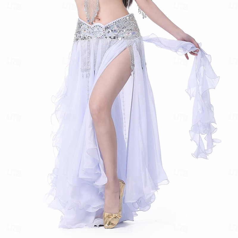Belly Dance Skirts Ruffles Women's Performance Chiffon(WITHOUT BELT)