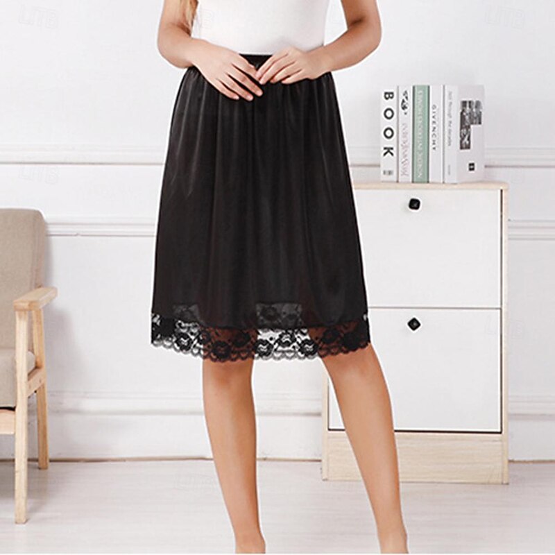 Retro Vintage 1950s Under Skirt Half Slip Satin Skirt Princess 23.6'' / 60cm Fancy Dress Women's Halloween Carnival Masquerade Party / Evening Bachelorette Party Adults Skirts3