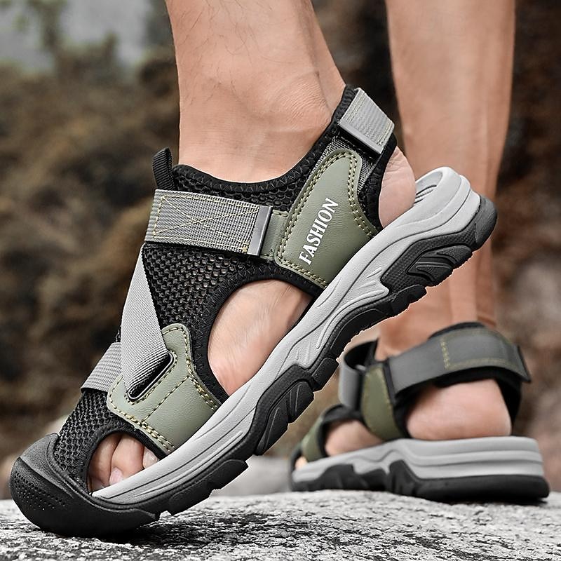 Men's Outdoor Sport Sandals with Adjustable Velcro Straps, Breathable Mesh Upper and Durable Sole for Hiking, Beach and Casual Summer Activities4