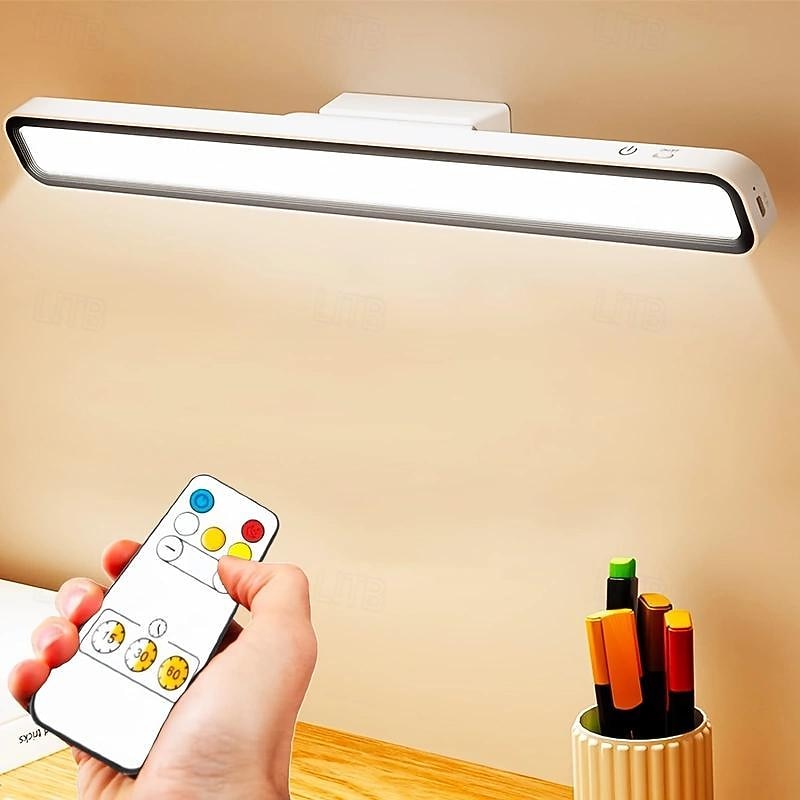 1pc Rechargeable LED Desk Lamp with Touch Control, LED Reading Light 2000mAh Battery Operated,Tri-color Touch Magnet, Detachable and Portable