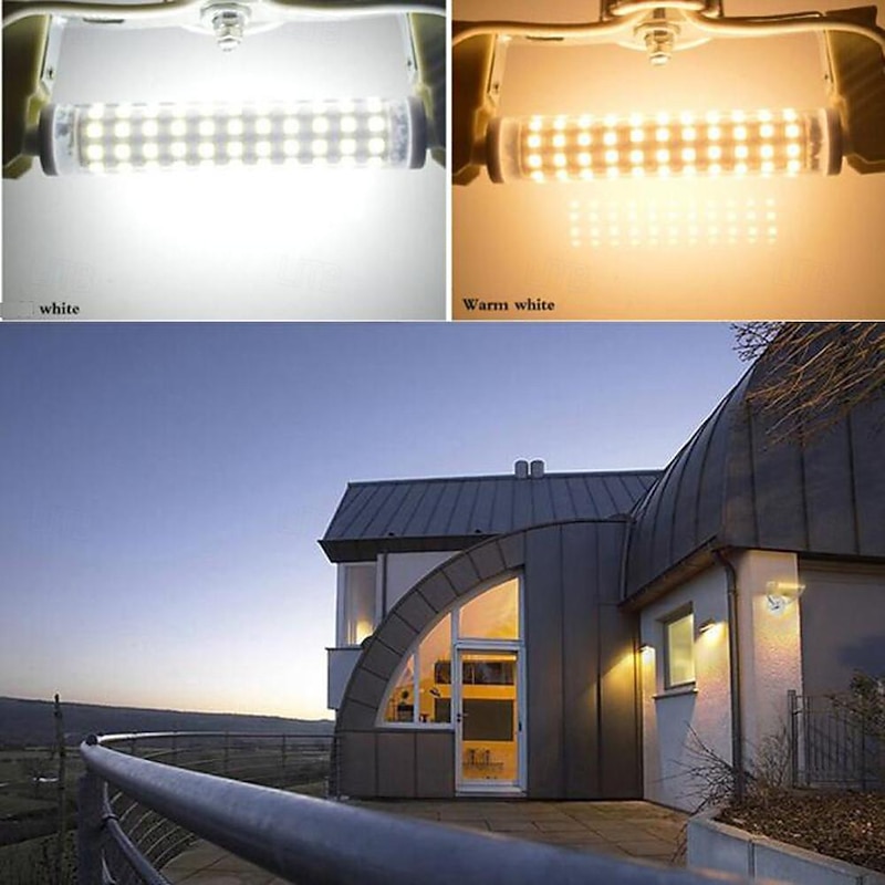 1/2pcs R7S LED Double Ended Aluminum Parts with Cover Halogen Light Household Lighting Bulbs R7S LED 118mm Tube Bulb 78mm Floodlight 220V High Power Working Light Garage Landscape Lighting2
