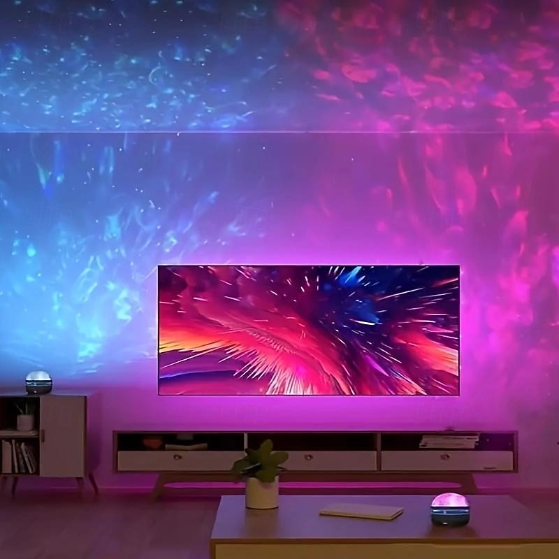 1pc Ocean Wave Projector Water Ripple Light Projector Light, Star Projector Galaxy Projector  Valentine's Gift for Bedroom Night Light Projector Gaming Room, Home Theater, Ceiling, Room Decor2