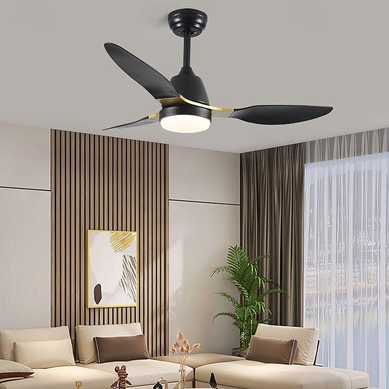 LED Ceiling Fan 1-Light 105 cm Single Design Island Design 3-Color-Light Metal Electroplated Painted Finishes Modern Nordic Style Bedroom 110-240V2