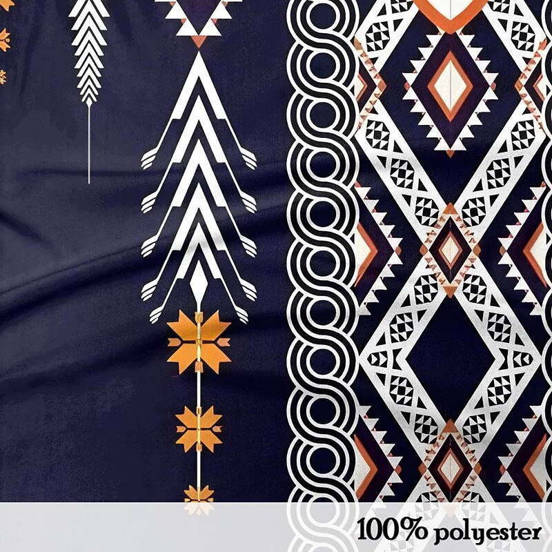 Men's Tribal Polo Shirts Golf Shirt Short Sleeve Polo Shirts Collared Shirts Vacation Wear Party Outfits 3D Print Buttons Summer Spring Blue Green3