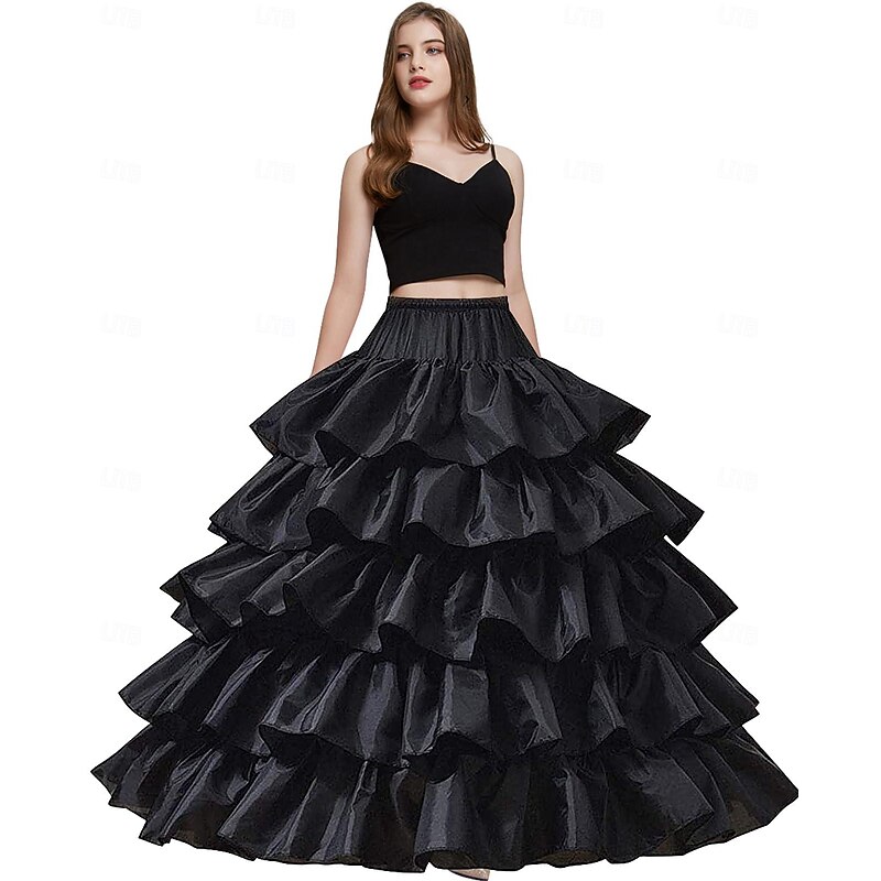 Petticoat Hoop Skirt Under Skirt Crinoline Slips for Ball Gown Princess Bride Bridal Rococo Victorian Renaissance Women's Performance Wedding Party Petticoat 6